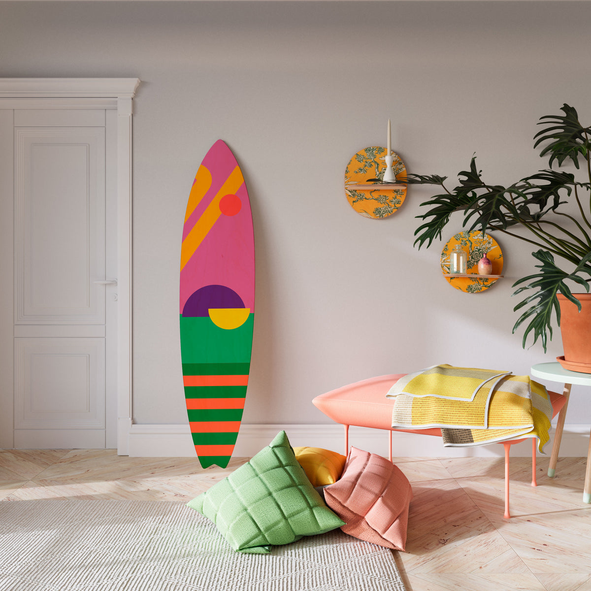 VIVID DREAMS Painel Decorativo Prancha de Surf