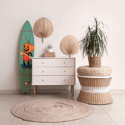 PUMPKIN BASEBALL Painel Decorativo Prancha de Surf