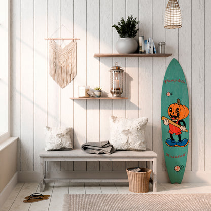 PUMPKIN BASEBALL Painel Decorativo Prancha de Surf