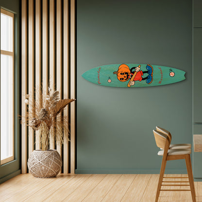 PUMPKIN BASEBALL Painel Decorativo Prancha de Surf