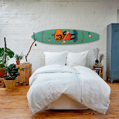 PUMPKIN BASEBALL Painel Decorativo Prancha de Surf