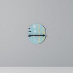 PATHS TO HAPPINESS Prateleira Oval Decorativa em Acabamento Preto