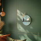 PATHS TO HAPPINESS Prateleira Oval Decorativa em Acabamento Preto