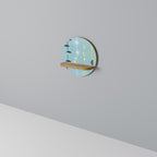 PATHS TO HAPPINESS Prateleira Redonda Decorativa em Efeito Carvalho