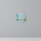 PATHS TO HAPPINESS Prateleira Redonda Decorativa em Efeito Carvalho