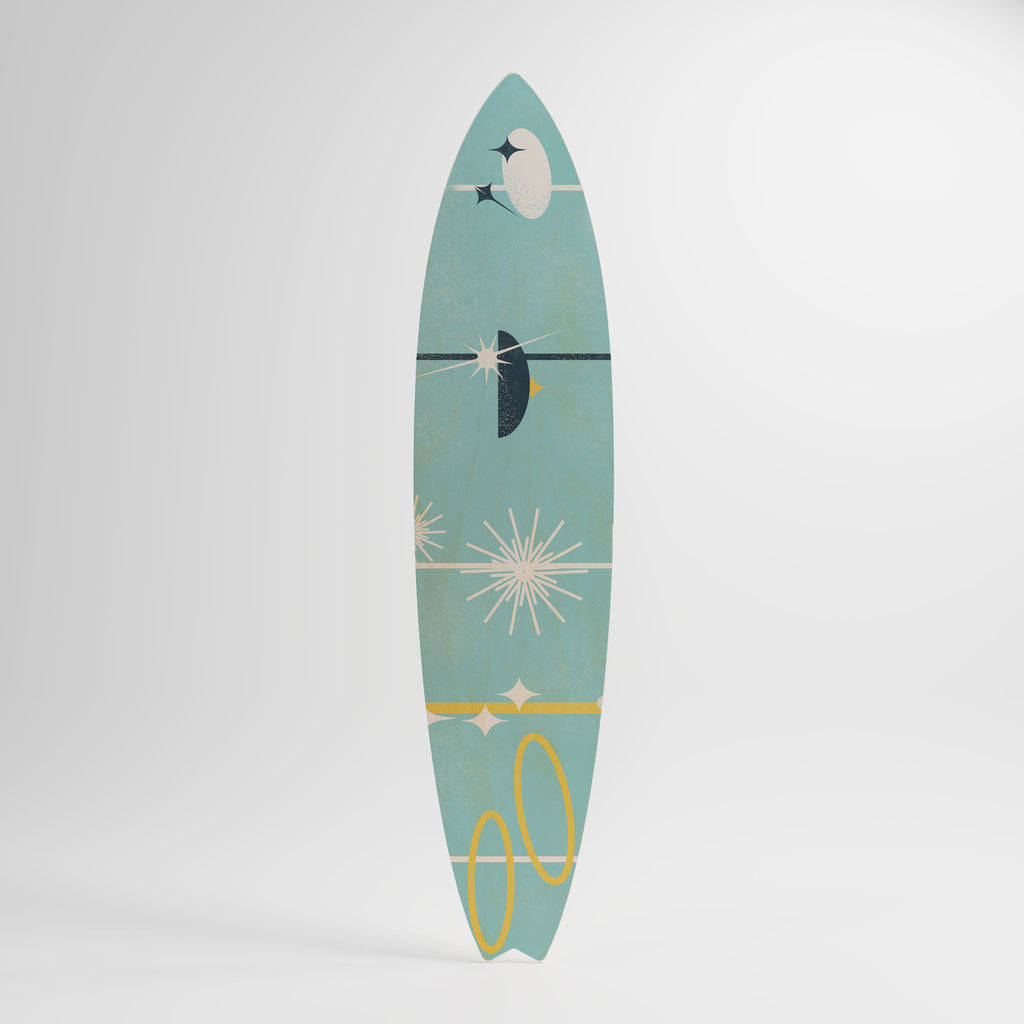 PATHS TO HAPPINESS Painel Decorativo Prancha de Surf