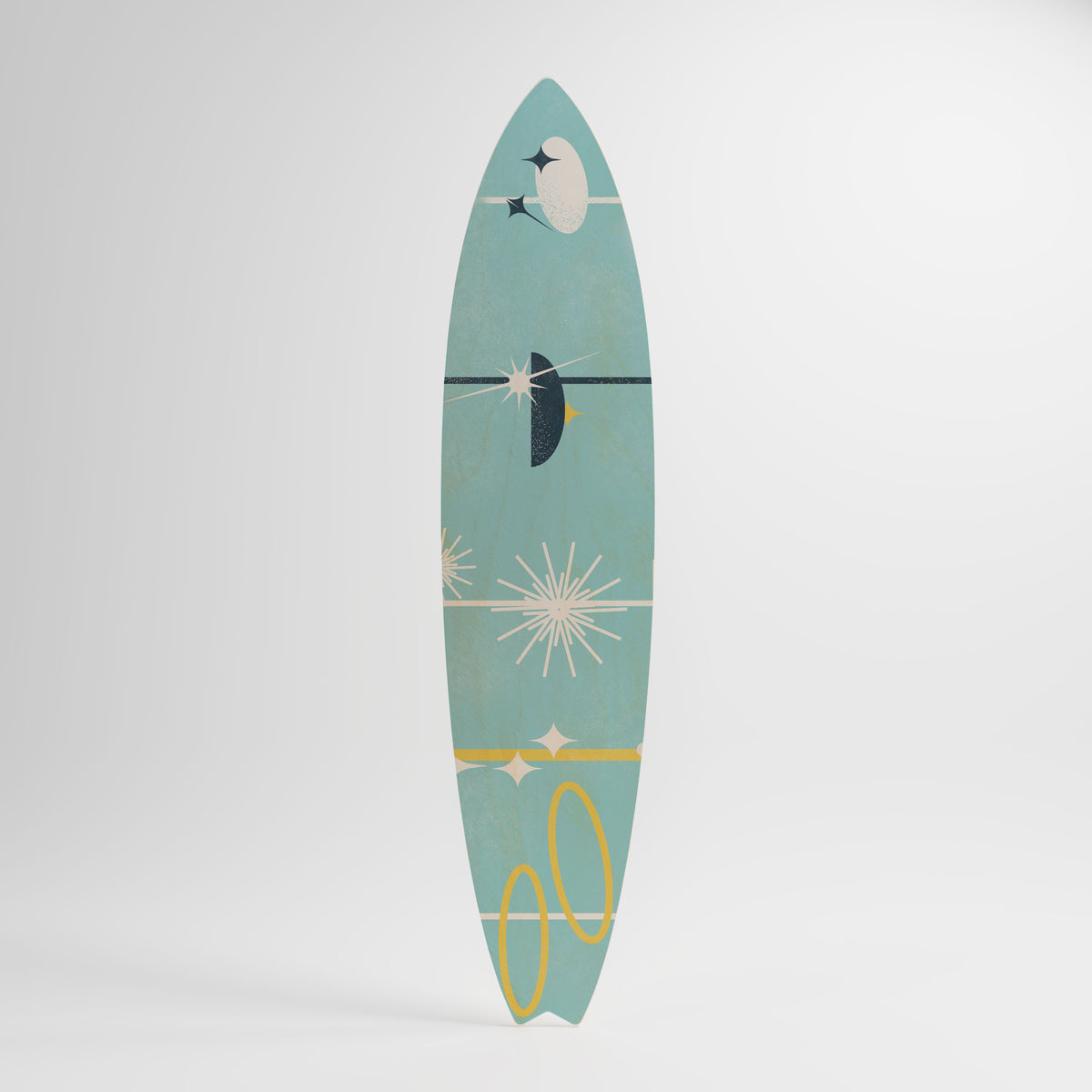 PATHS TO HAPPINESS Painel Decorativo Prancha de Surf