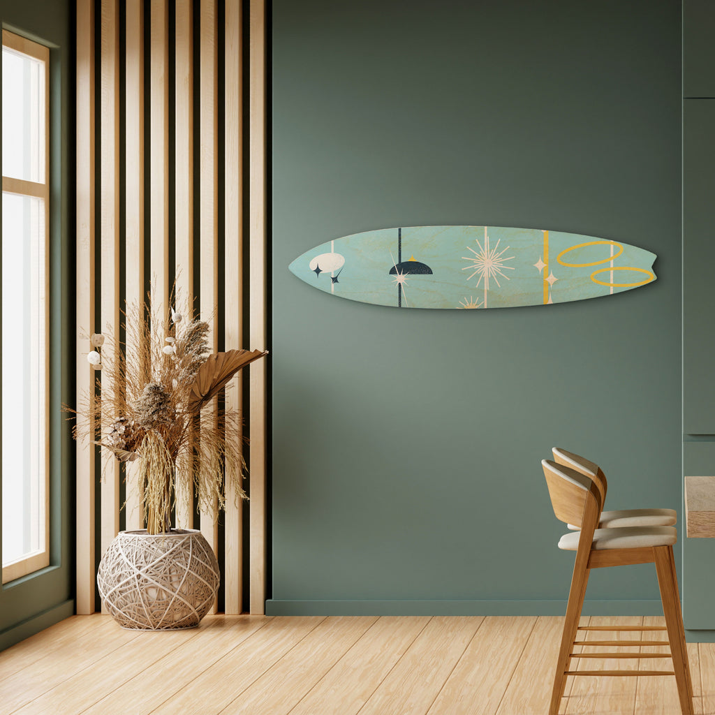 PATHS TO HAPPINESS Painel Decorativo Prancha de Surf