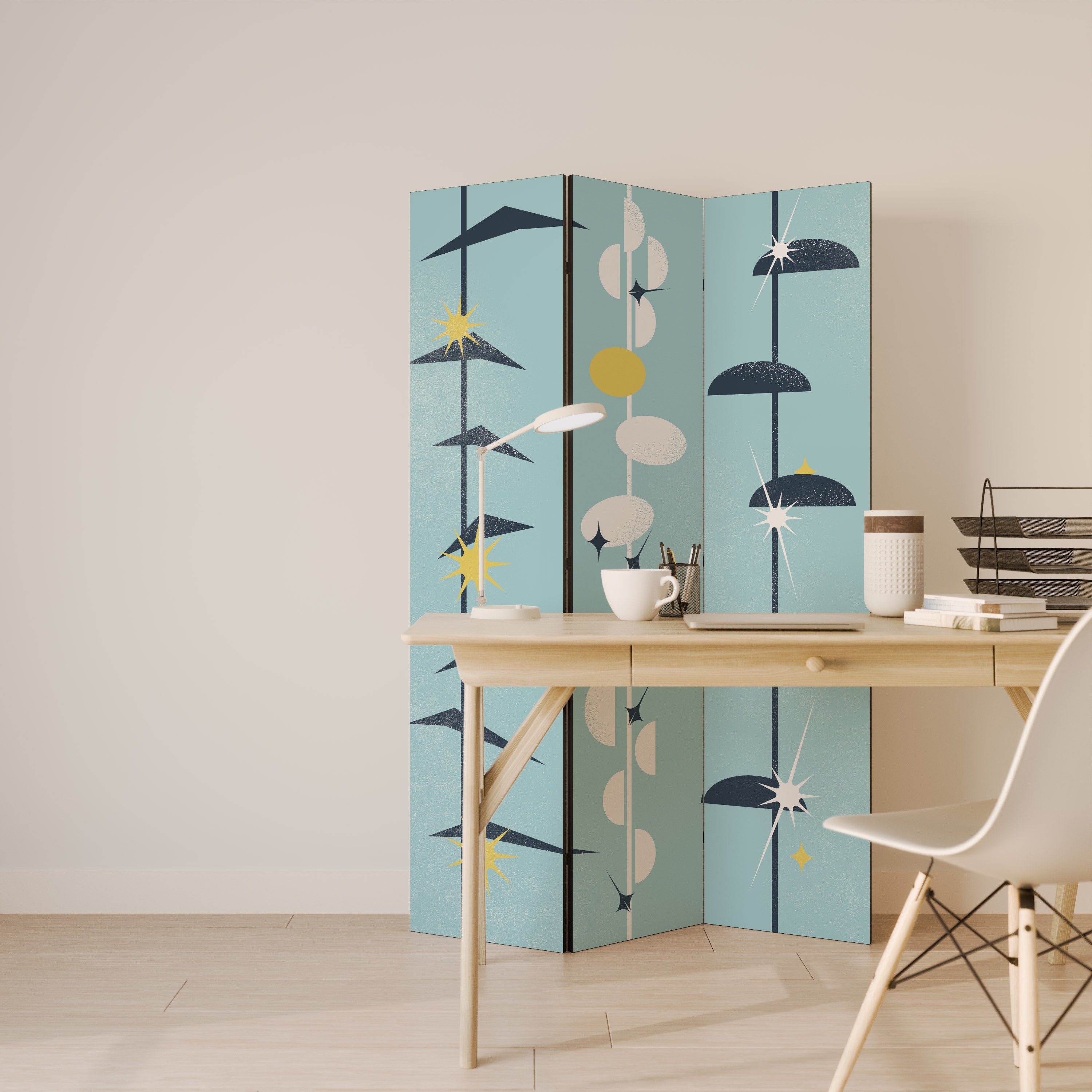 PATHS TO HAPPINESS Biombo de 3 Painéis