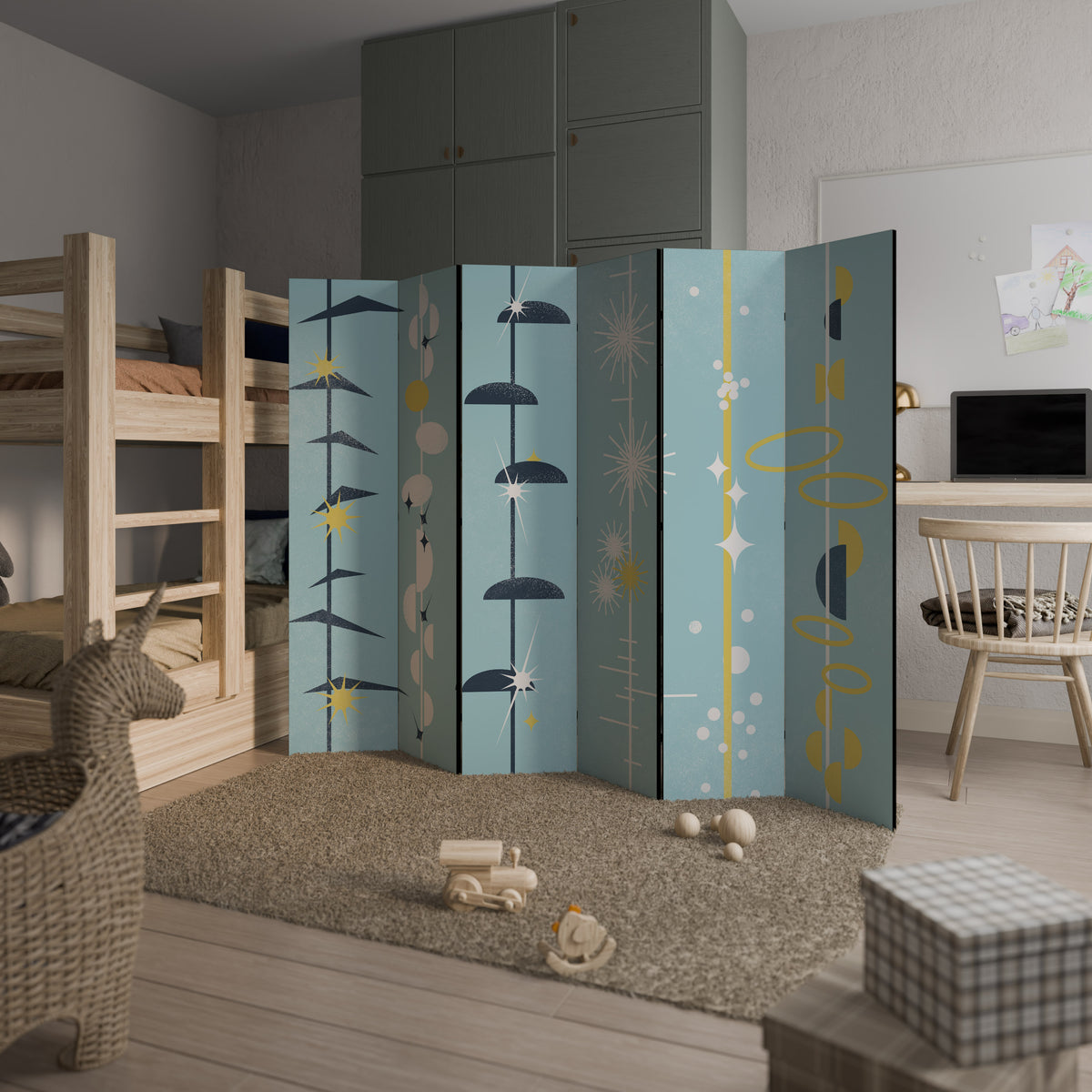 PATHS TO HAPPINESS 6-Panel Room Divider