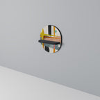 INTERSTELLAR VIBES Prateleira Oval Decorativa em Acabamento Preto