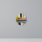 INTERSTELLAR VIBES Prateleira Oval Decorativa em Acabamento Preto