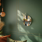 INTERSTELLAR VIBES Prateleira Oval Decorativa em Acabamento Preto