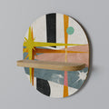 INTERSTELLAR VIBES Prateleira Oval Decorativa em Efeito Carvalho