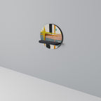 INTERSTELLAR VIBES Prateleira Redonda Decorativa em Acabamento Preto