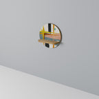 INTERSTELLAR VIBES Prateleira Redonda Decorativa em Efeito Carvalho