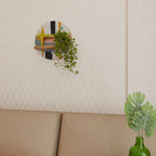 INTERSTELLAR VIBES Prateleira Redonda Decorativa em Efeito Carvalho