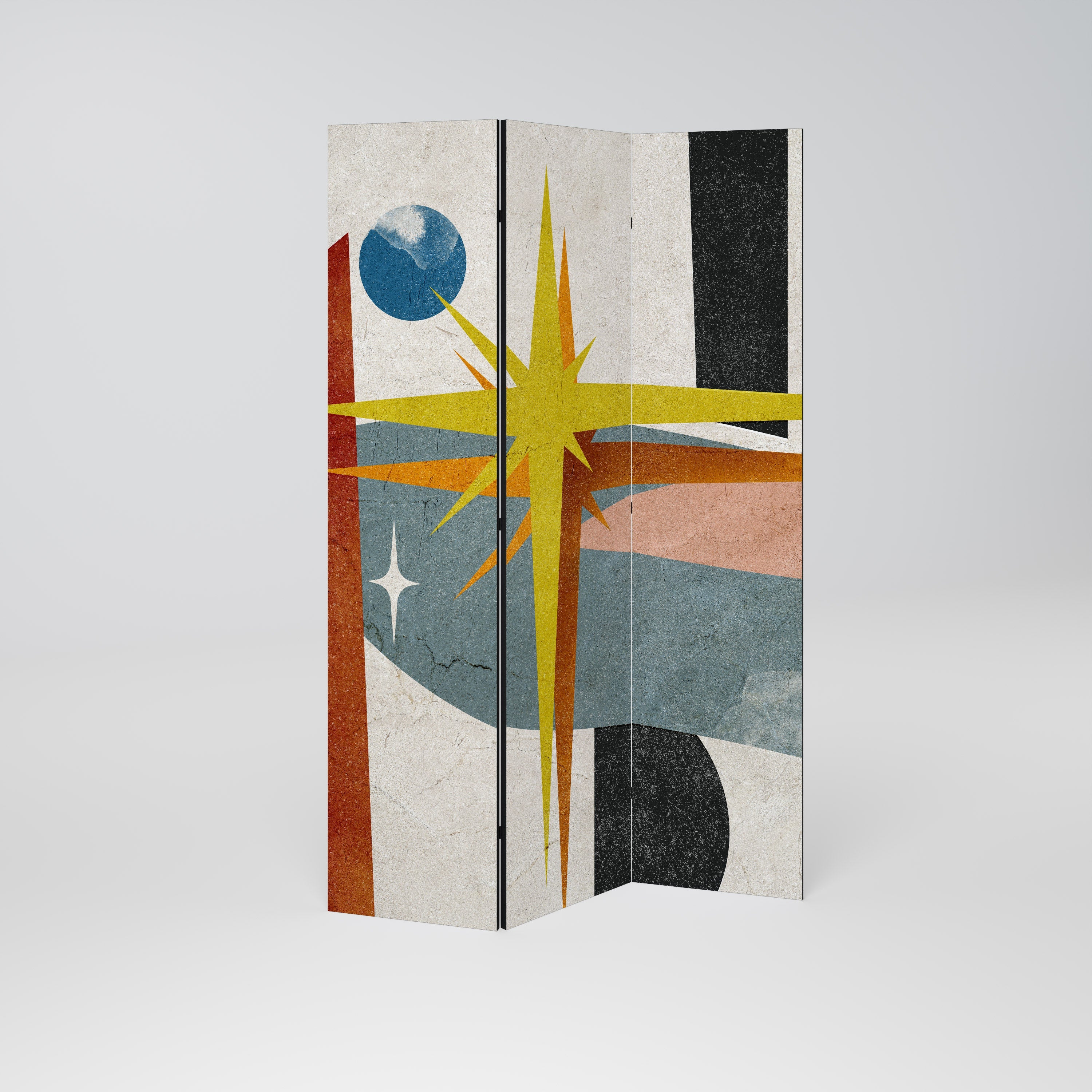 INTERSTELLAR VIBES Biombo Decorativo de 3 Painéis