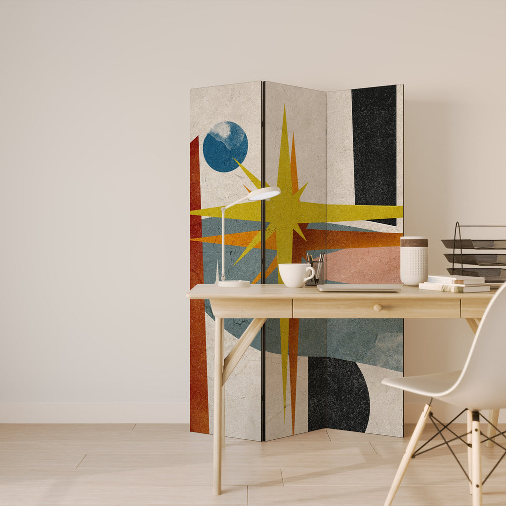 INTERSTELLAR VIBES Biombo Decorativo de 3 Painéis