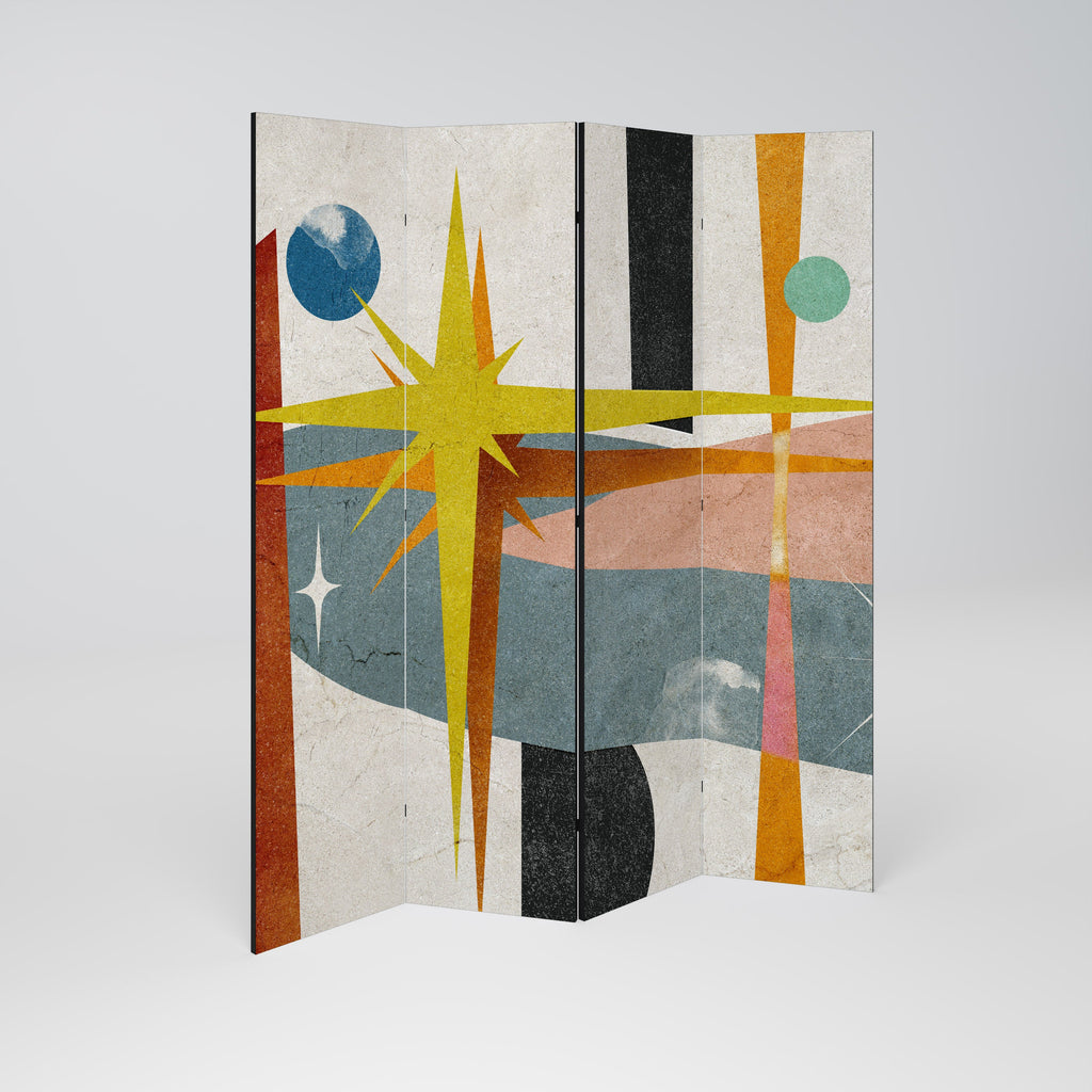INTERSTELLAR VIBES Decorative 4-Panel Room Divider