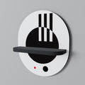 BLACK AND WHITE COMBINATION Prateleira Oval Decorativa em Acabamento Preto