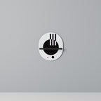 BLACK AND WHITE COMBINATION Prateleira Oval Decorativa em Acabamento Preto