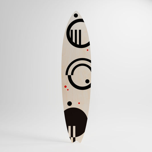 BLACK AND WHITE COMBINATION Painel Decorativo Prancha de Surf