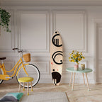 BLACK AND WHITE COMBINATION Painel Decorativo Prancha de Surf