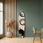 BLACK AND WHITE COMBINATION Painel Decorativo Prancha de Surf