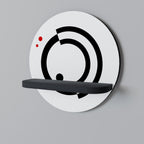 ORBITAL FLOW Prateleira Redonda Decorativa em Acabamento Preto