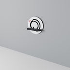 ORBITAL FLOW Prateleira Redonda Decorativa em Acabamento Preto