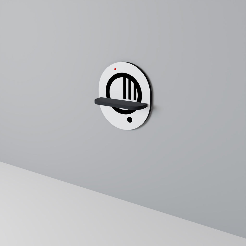 MINIMAL DOTS Prateleira Oval Decorativa em Acabamento Preto