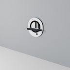 MINIMAL DOTS Prateleira Oval Decorativa em Acabamento Preto