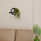 MINIMAL DOTS Prateleira Oval Decorativa em Acabamento Preto