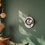 MINIMAL DOTS Prateleira Oval Decorativa em Efeito Carvalho