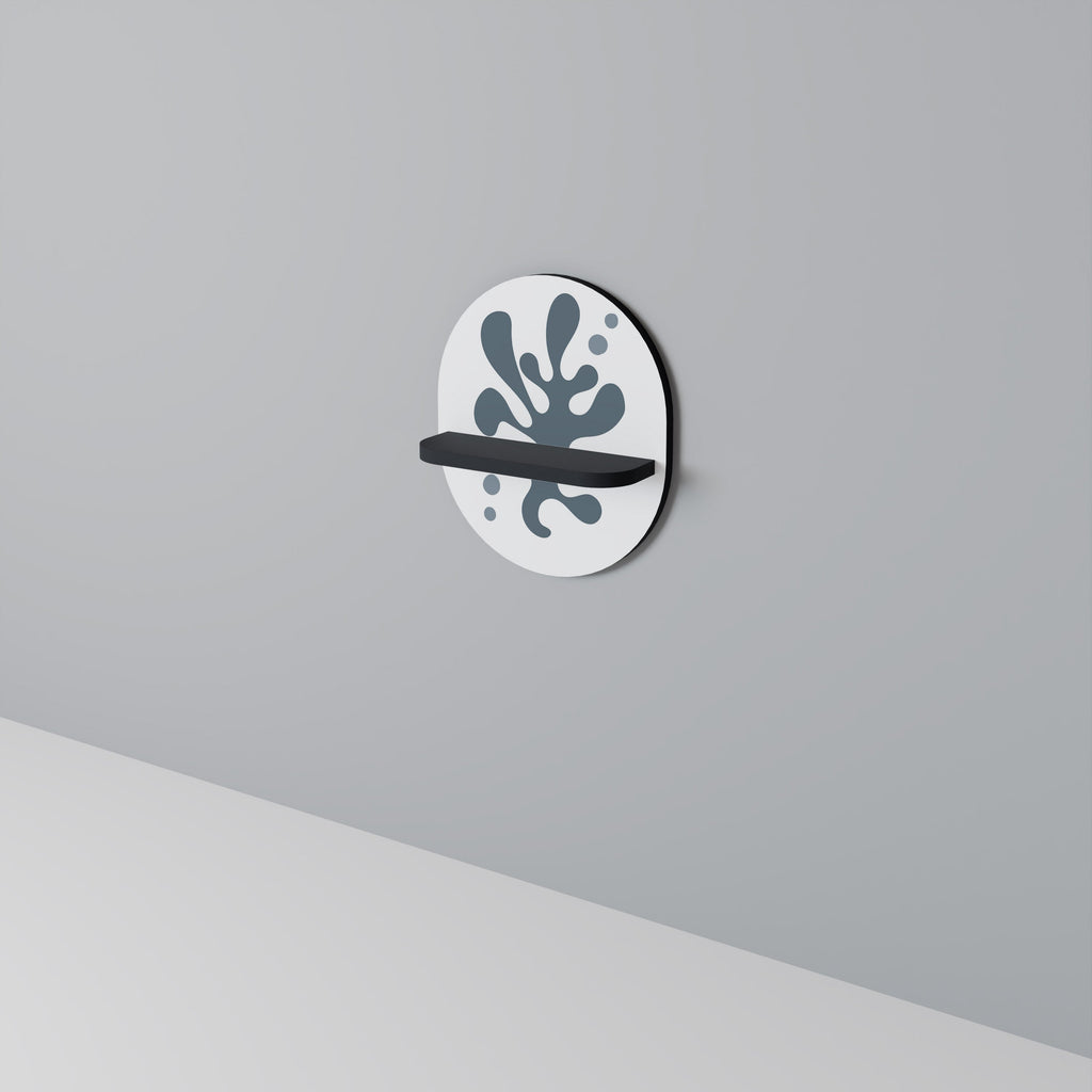 WONDERLAND VEGETATION Prateleira Oval Decorativa em Acabamento Preto