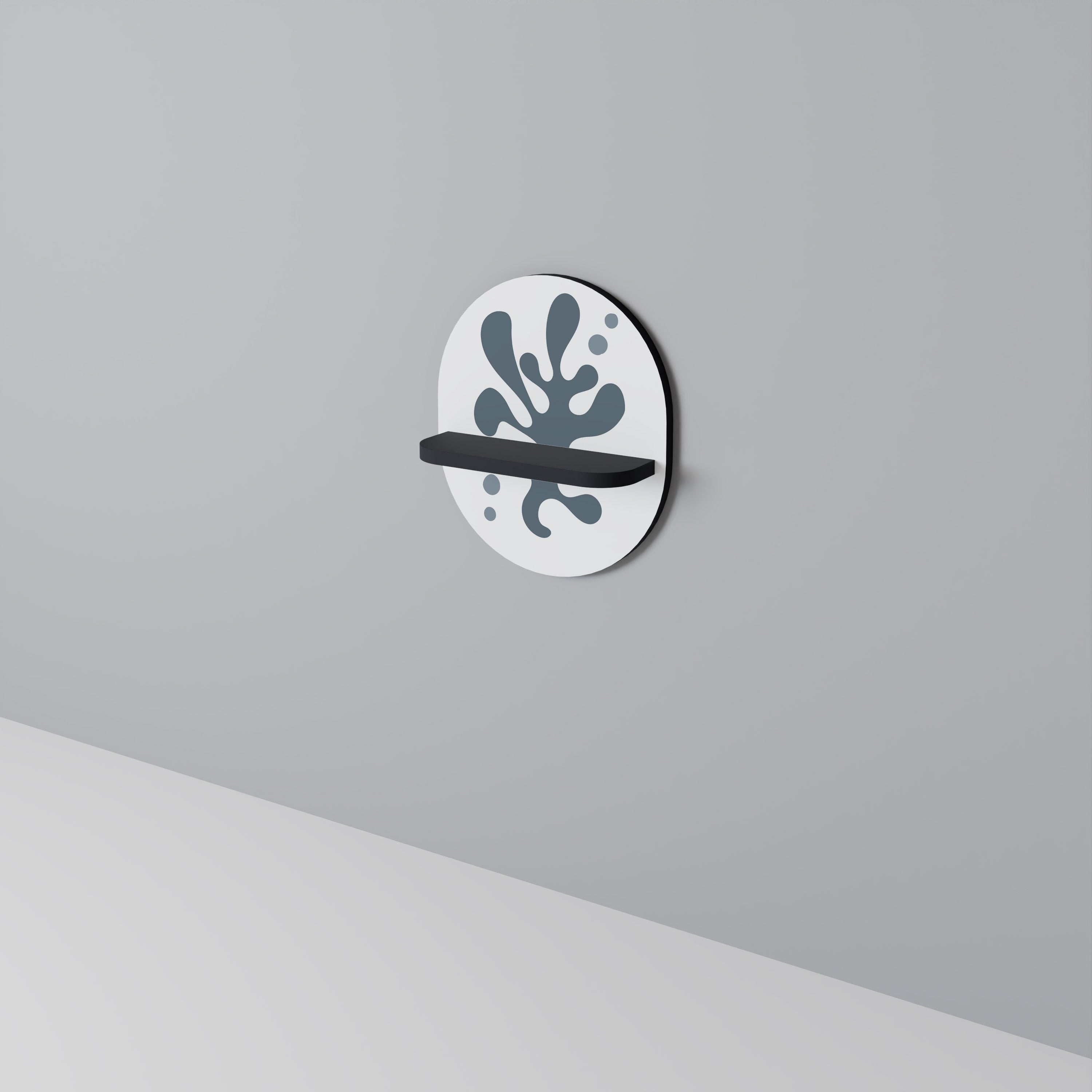 WONDERLAND VEGETATION Prateleira Oval Decorativa em Acabamento Preto