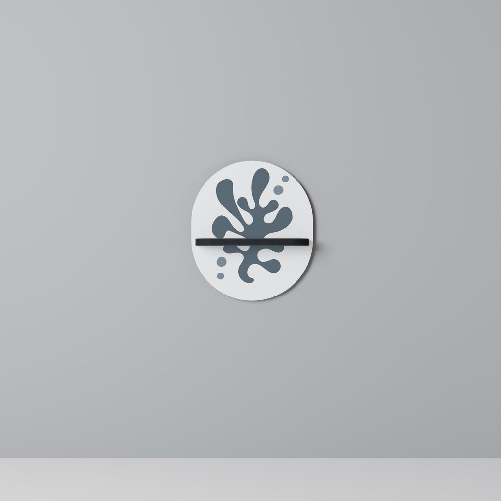 WONDERLAND VEGETATION Prateleira Oval Decorativa em Acabamento Preto