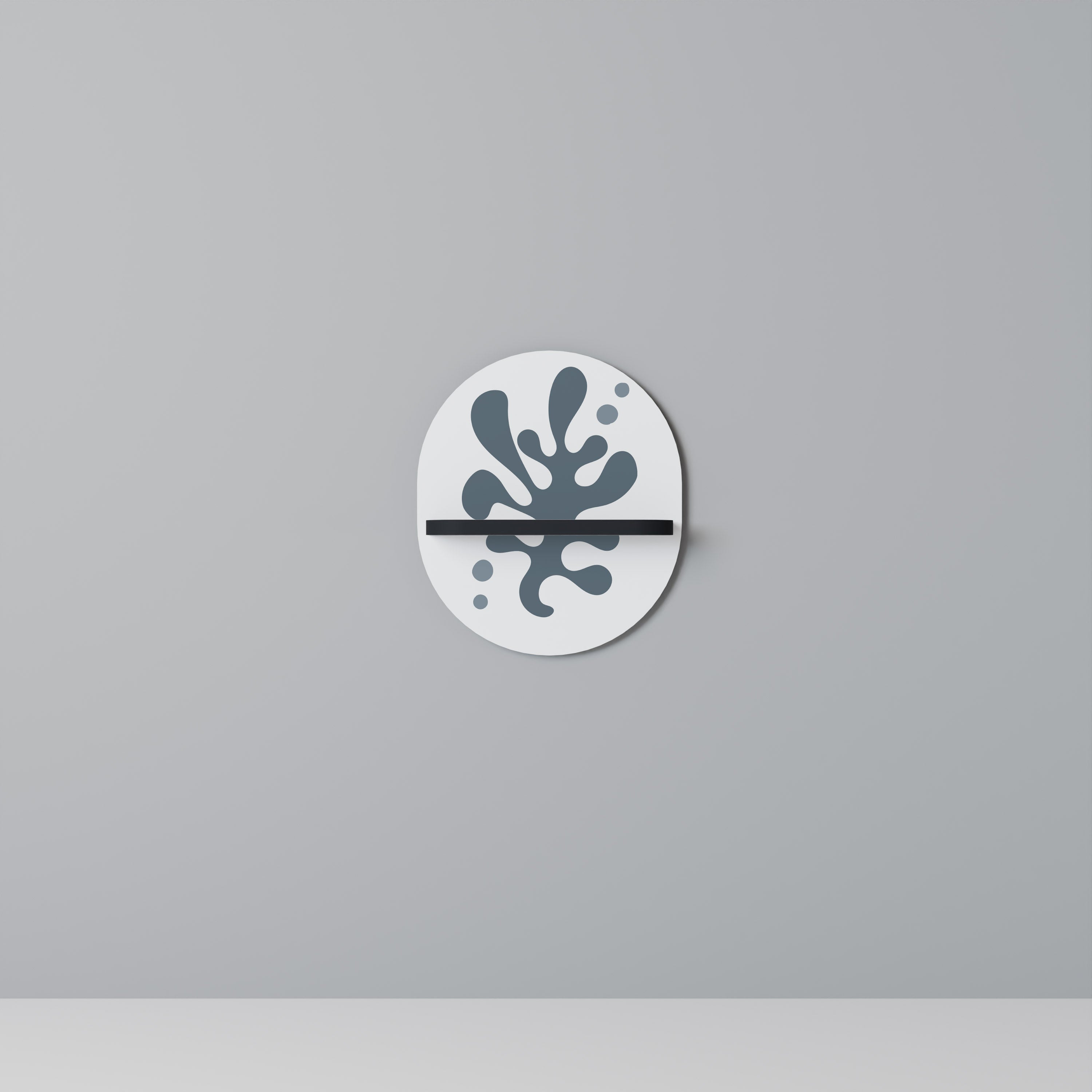 WONDERLAND VEGETATION Prateleira Oval Decorativa em Acabamento Preto