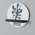 WONDERLAND VEGETATION Prateleira Redonda Decorativa em Acabamento Preto