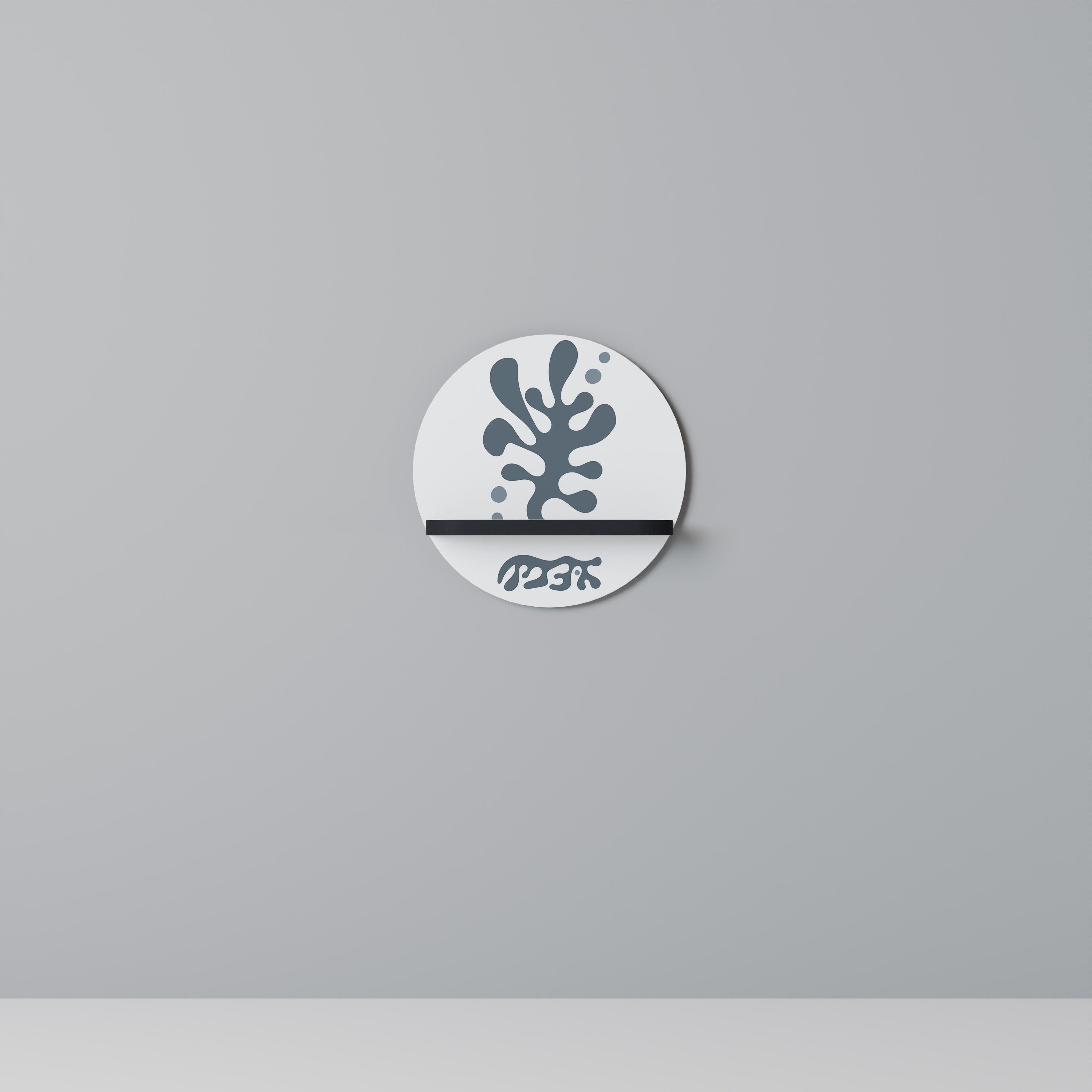 WONDERLAND VEGETATION Prateleira Redonda Decorativa em Acabamento Preto