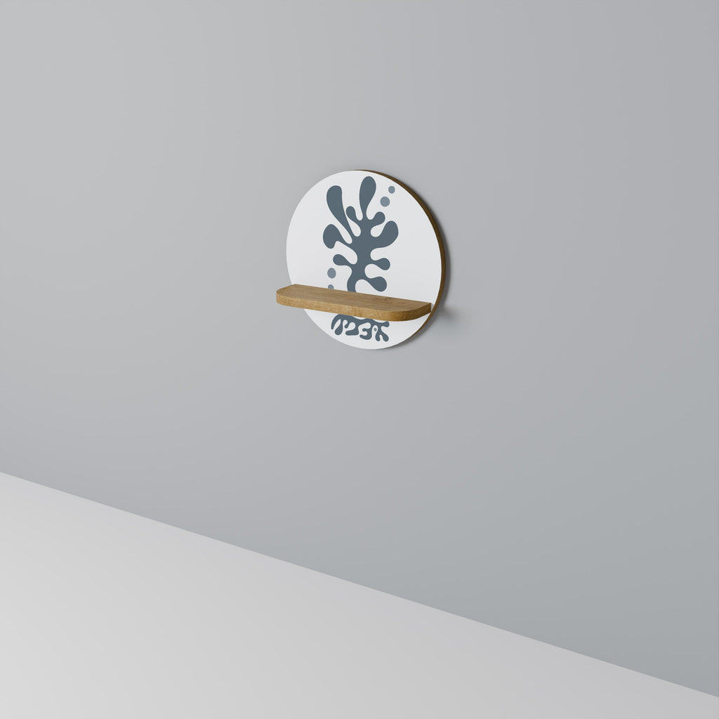 WONDERLAND VEGETATION Prateleira Redonda Decorativa em Efeito Carvalho