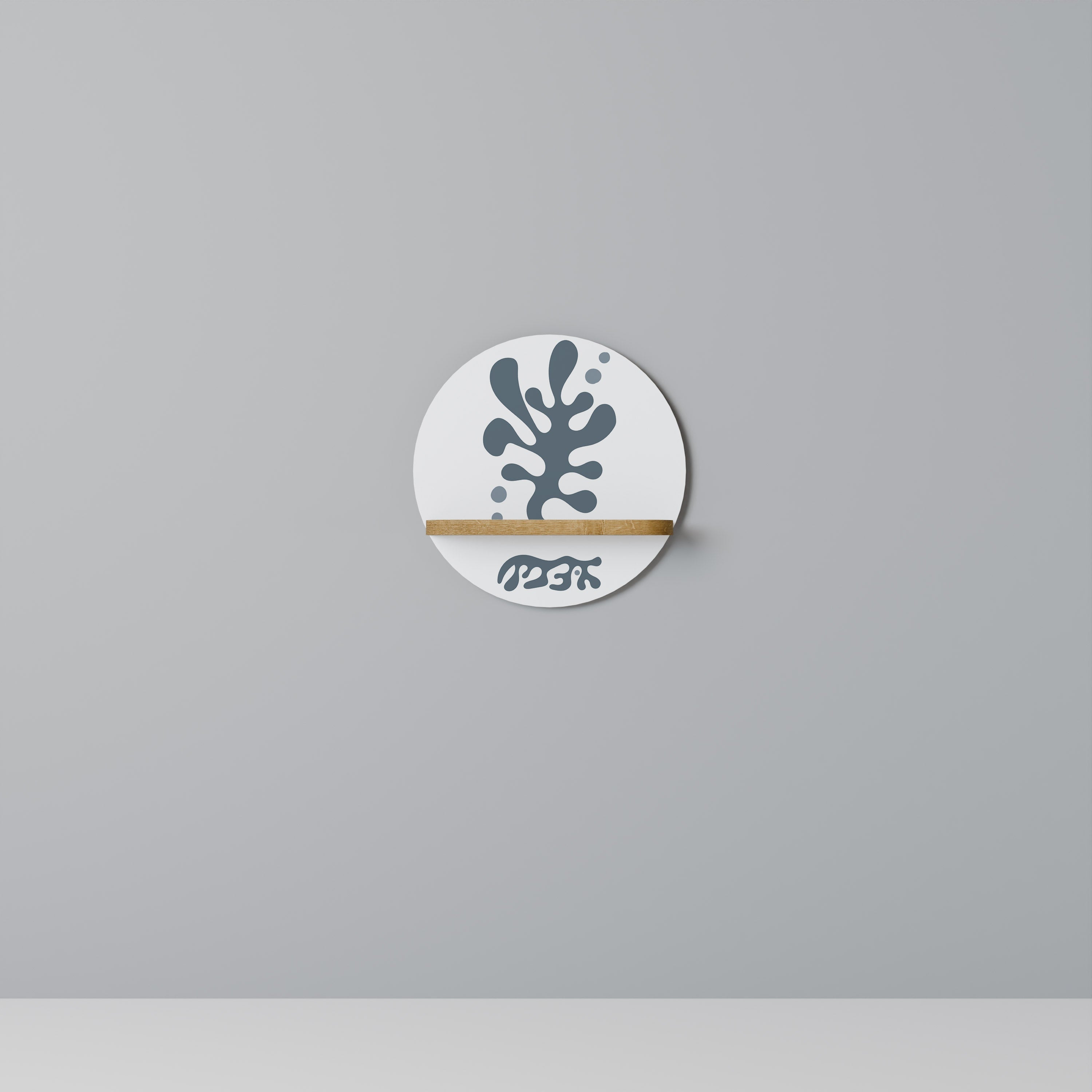 WONDERLAND VEGETATION Prateleira Redonda Decorativa em Efeito Carvalho