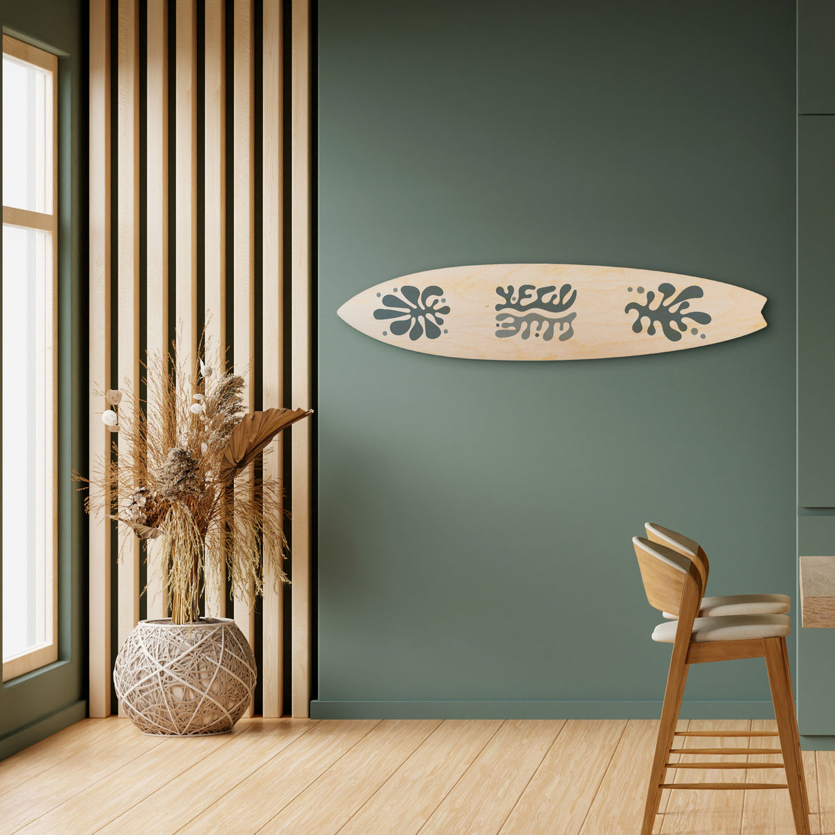 WONDERLAND VEGETATION Painel Decorativo Prancha de Surf