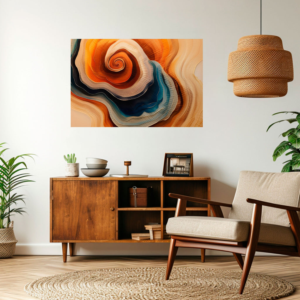 SPIRALING DREAMSCAPE Peel and Stick Horizontal Poster