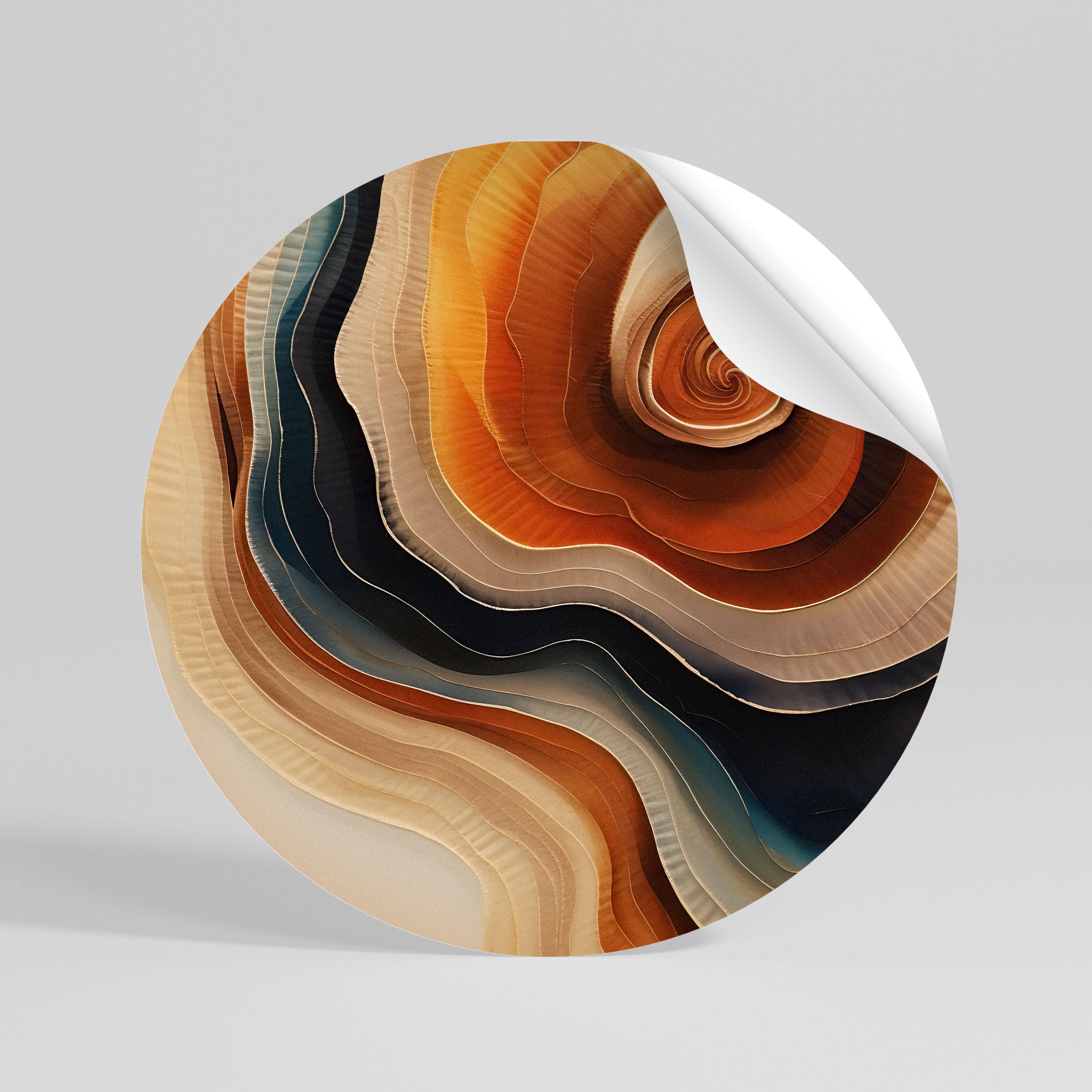 SPIRALING DREAMSCAPE - Autocolante Redondo Removível