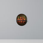 CUTE OR SCARY Prateleira Oval Decorativa em Acabamento Preto