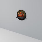 CUTE OR SCARY Prateleira Redonda Decorativa em Acabamento Preto