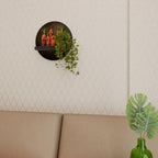 CUTE OR SCARY Prateleira Redonda Decorativa em Acabamento Preto