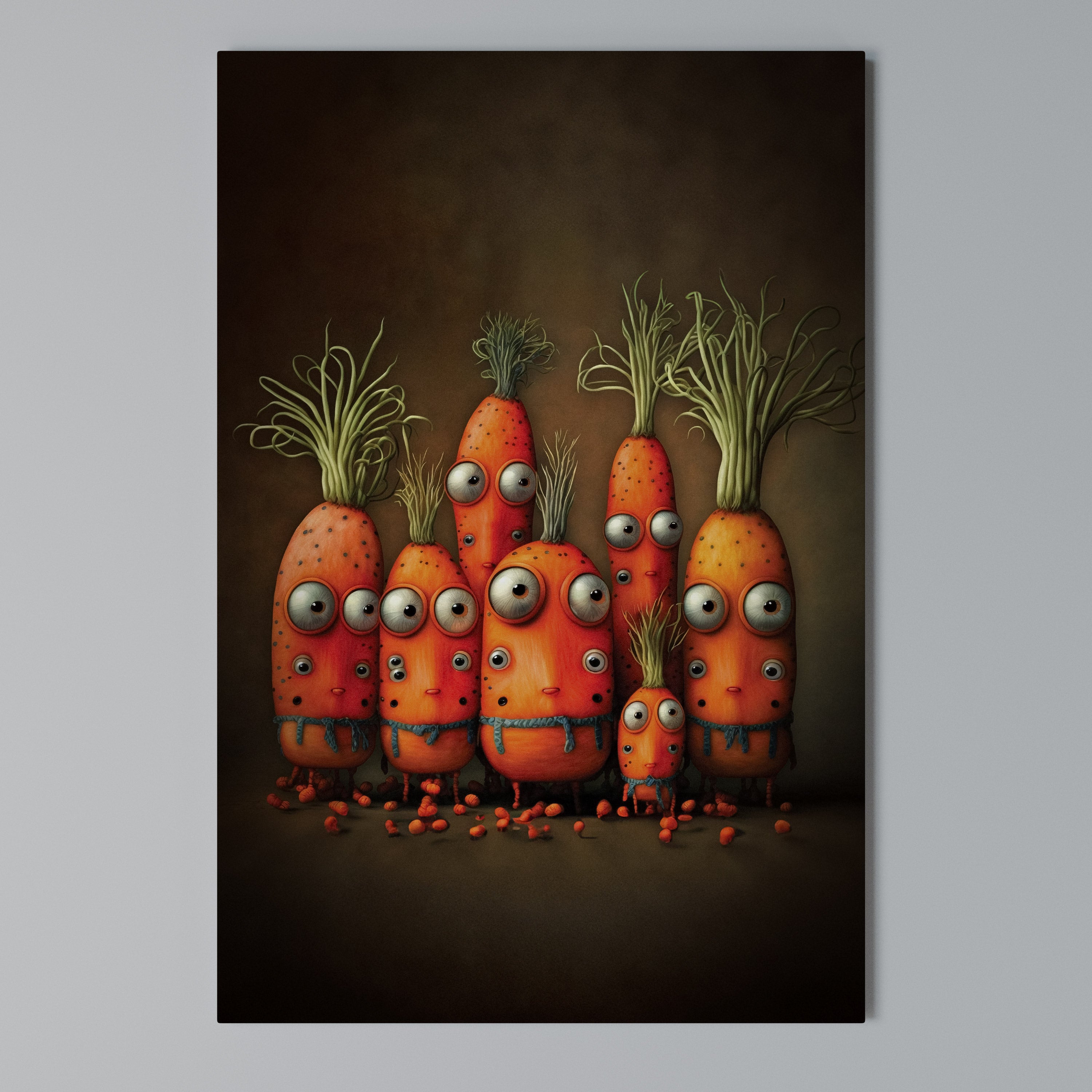 CUTE OR SCARY Quadro em tela vertical